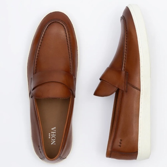 Noha BROWN BUFFON | SOCIAL CASUAL Men’s Leather Loafers Sz 41 main image 8